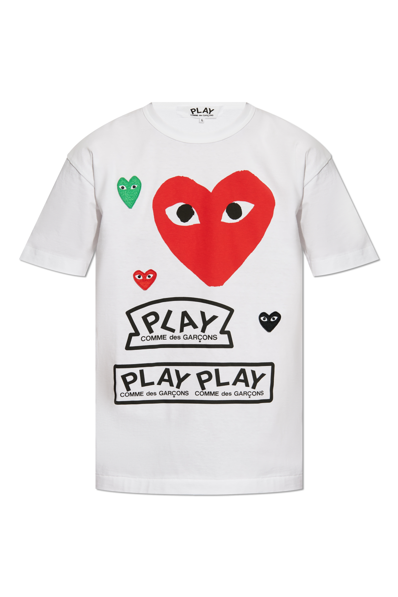 White Logo T shirt Comme des Garcons Play Vitkac Canada